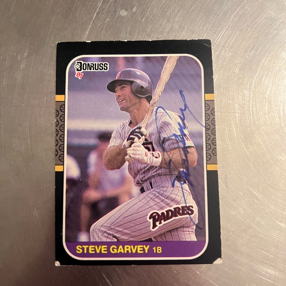 1987 Donruss Steve Garvey Baseball Card – Hand Signed